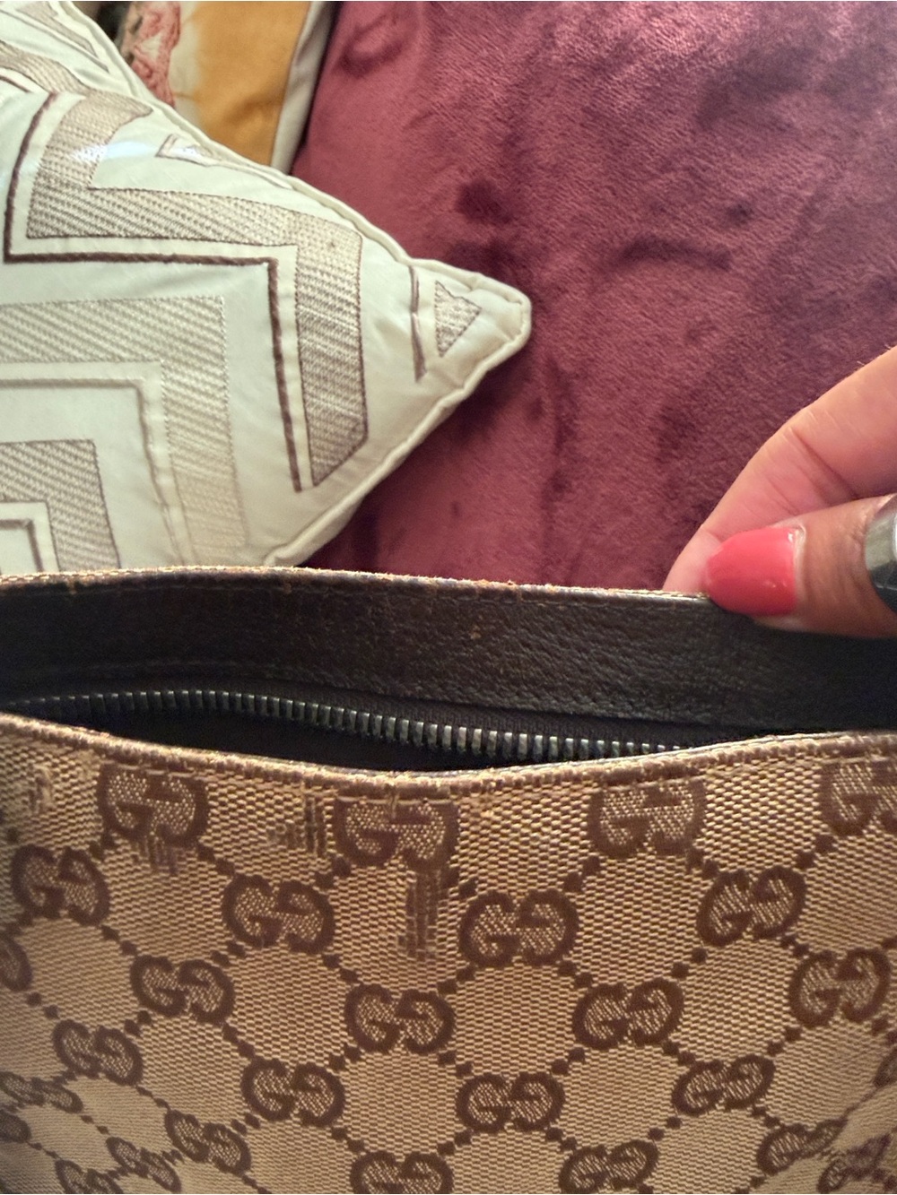 Vintage Gucci GG Supreme Monogrammed canvas shoulder bag with Strap 122793 - Picture 12 of 15